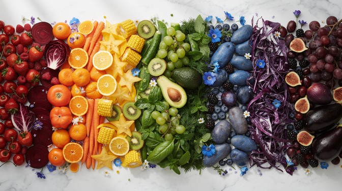 Fresh wholesome vegetables and balanced grains bowl